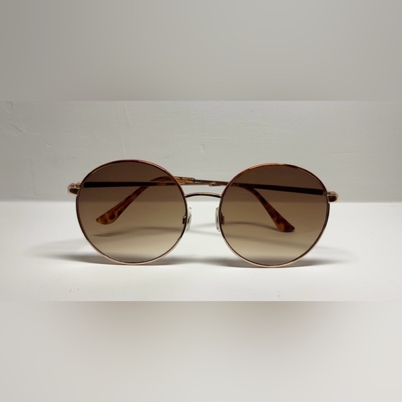 Accessories - Vintage Round Sunglasses Gold & Tortoiseshell Brown Gradient